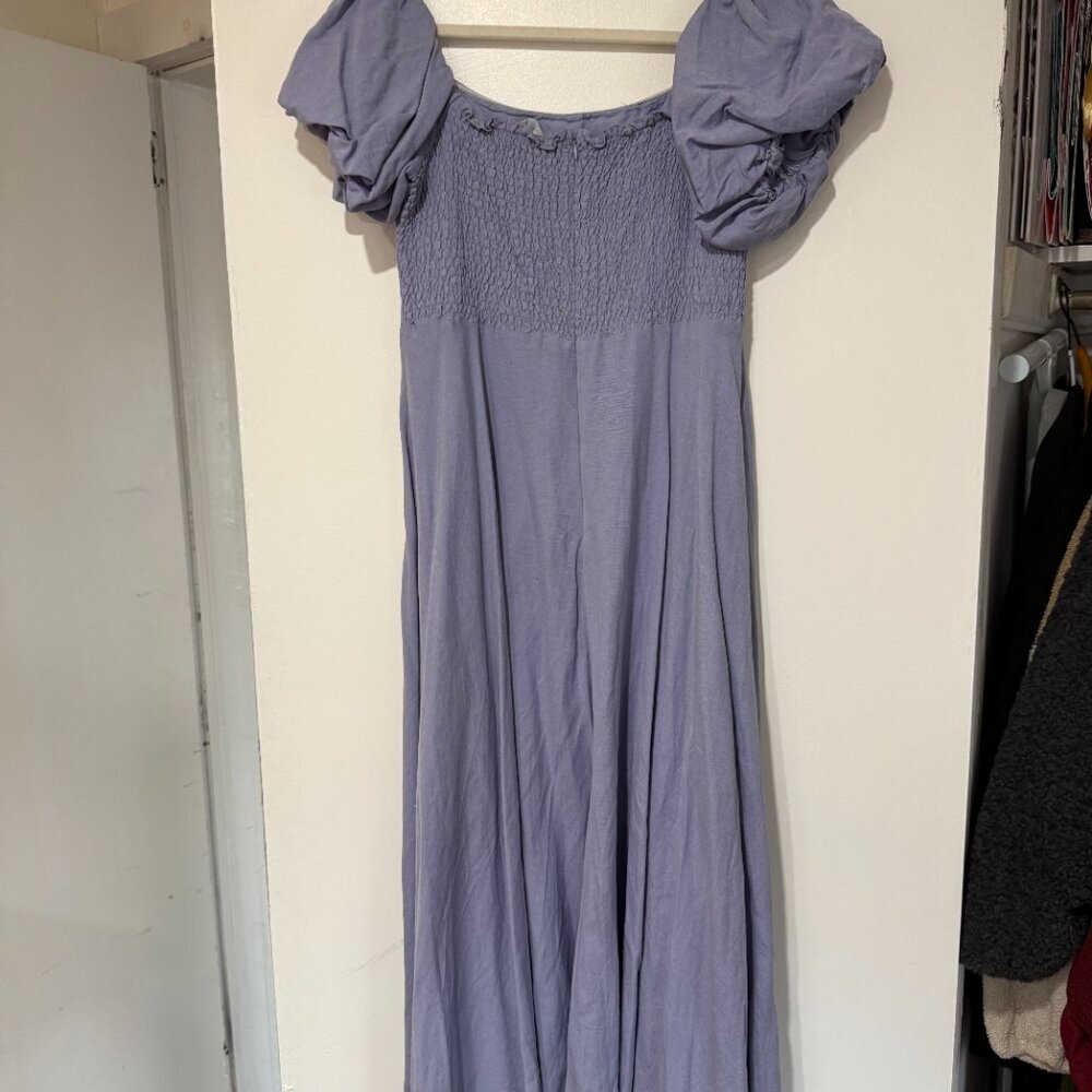✨ ASTR The Label Lavender Off-Shoulder Puff Sleeve Midi Dress ✨ - Picture 8 of 10